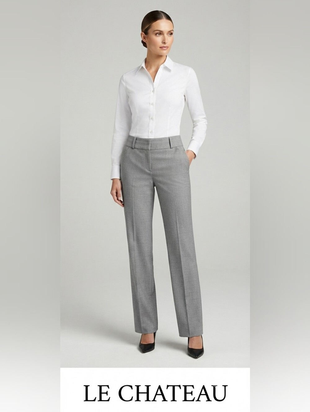 Le Chateau Slate Gray Dress Pants size 9/10